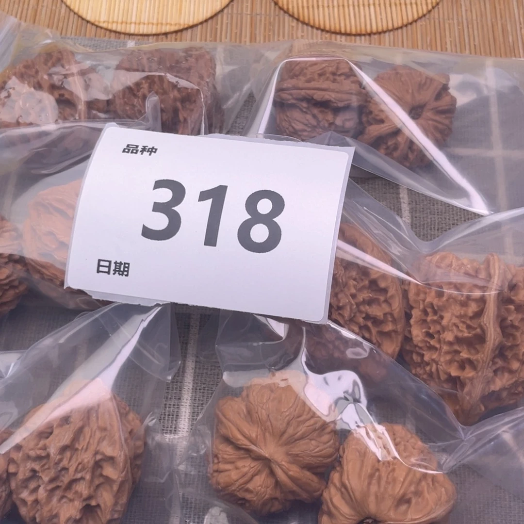 把件文玩核桃318号6对带练手元宝