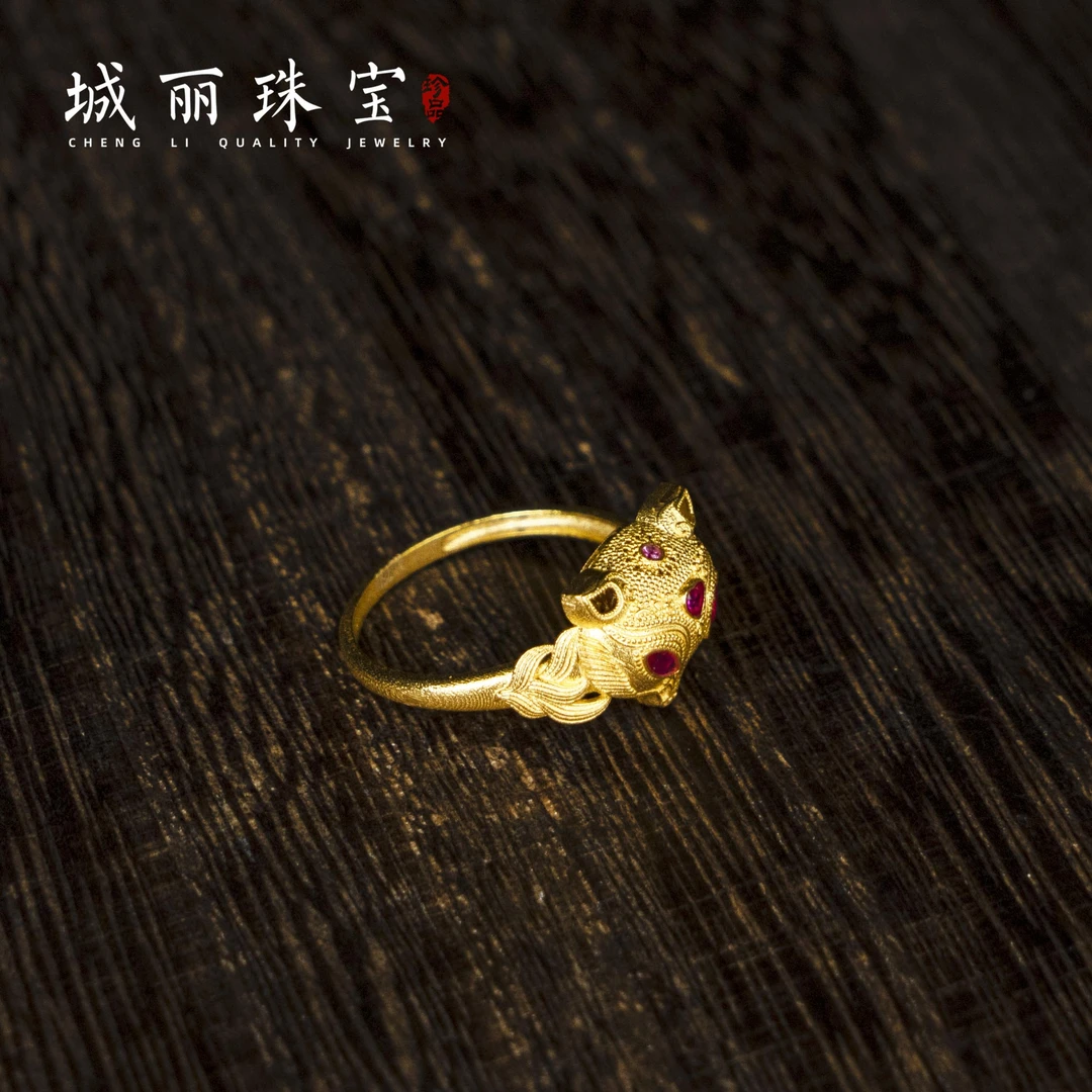 非金属皮质戒指 【九紫大女主凤九金身】大女主凤九戒指/个KJ-661