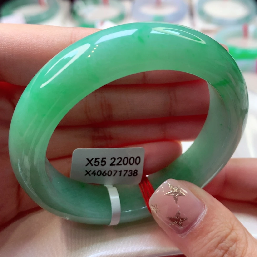 未镶嵌手镯翡翠36号宽版正圈77