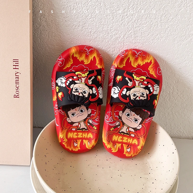 2025新款哪吒拖鞋敖丙男童女童拖鞋儿童夏季居家软底防滑宝宝拖鞋