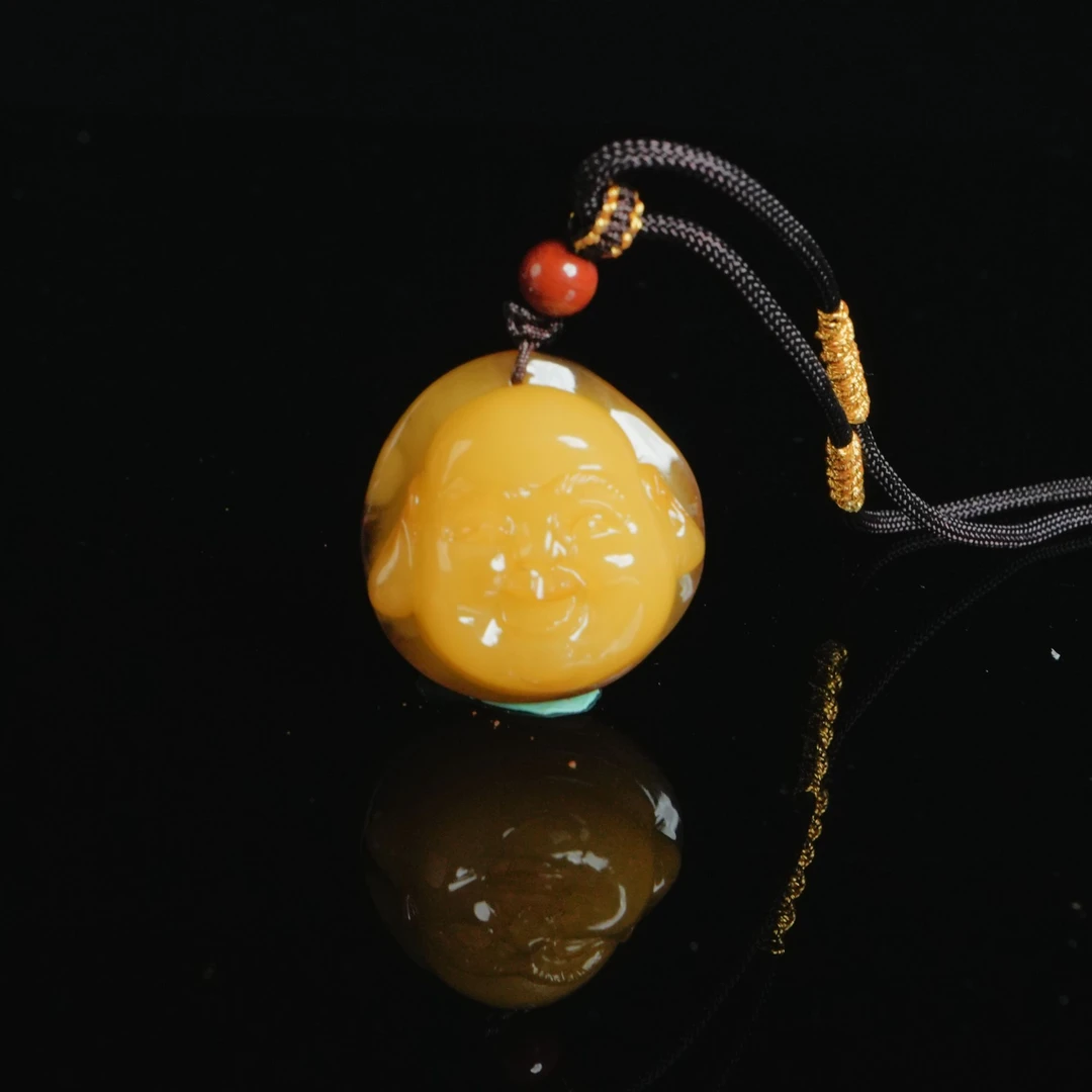 DY-M6613 蜜蜡雕刻-笑佛 8.89g