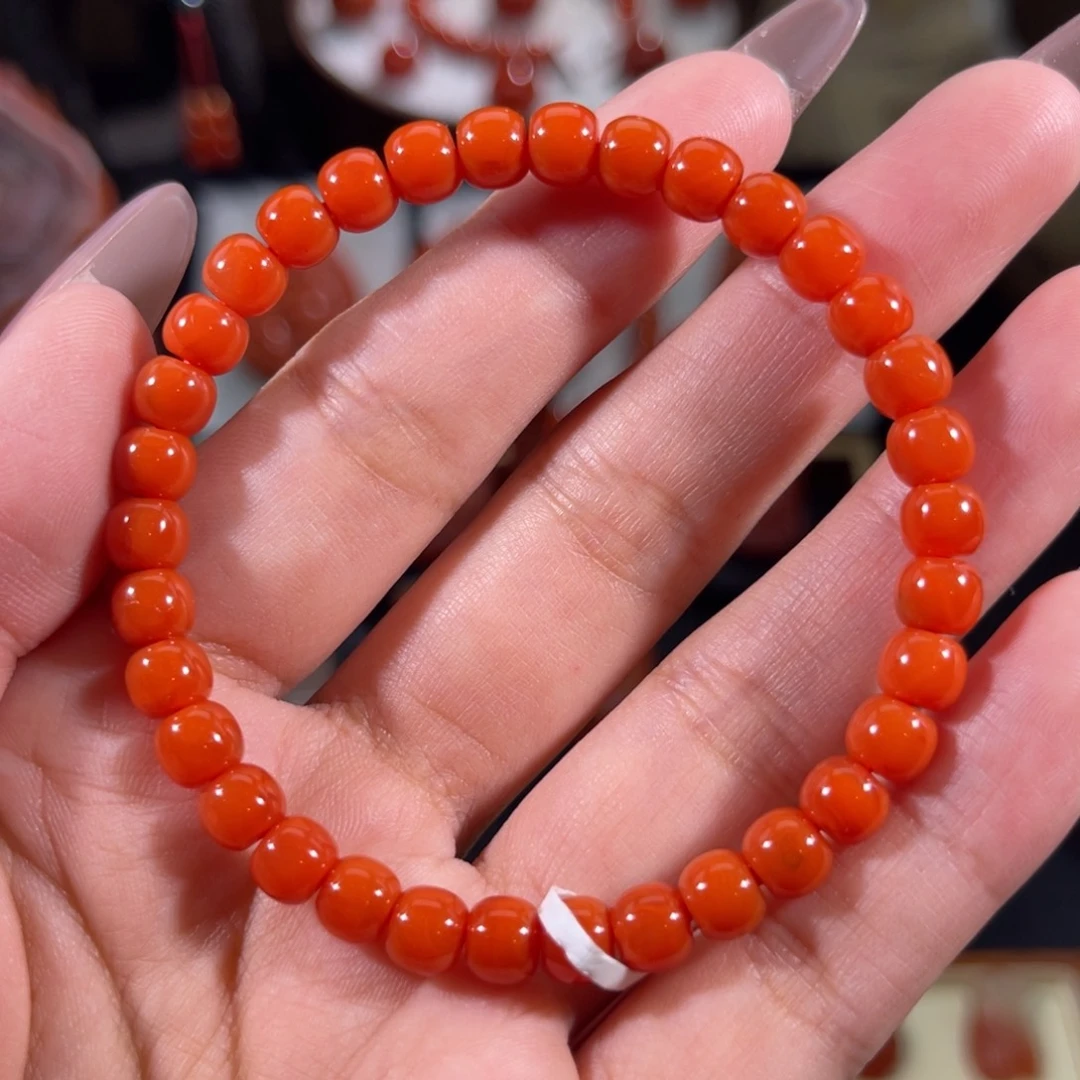 南红玛瑙未镶嵌老形手串6左右