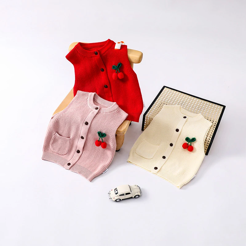 2025秋季新款婴幼宝宝简约风马甲女宝百搭