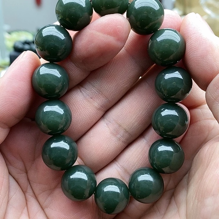 【闪购商品】未镶嵌手串和田玉16且末蓝