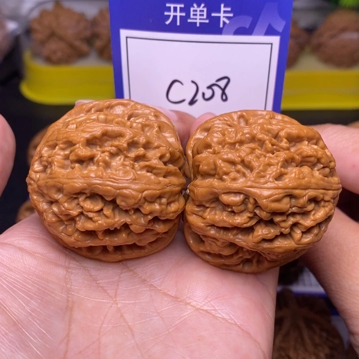 文玩核桃把件42粗筋c208