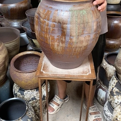 紫砂花盆口24高度36拳头