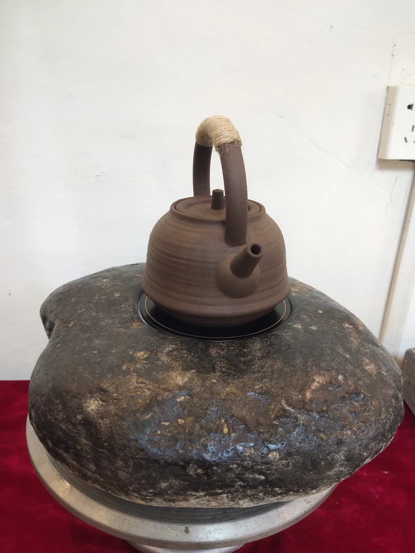 古韵侘寂风原石陶瓷复古老物件原创茶炉(包含炉芯控温器一套)家用