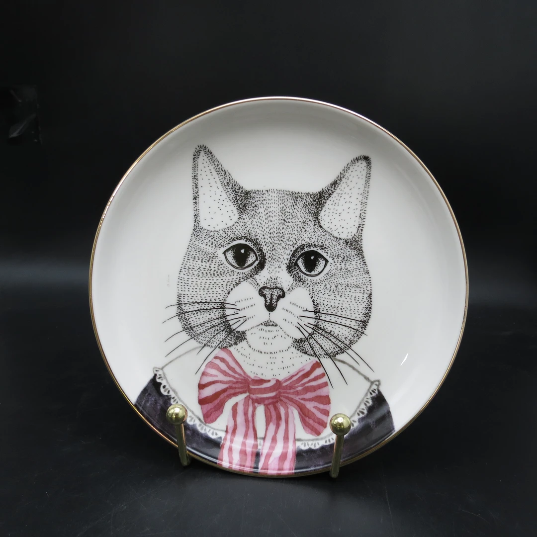 【夏日小酌】Mr.Panda/胖猫女士盘子 19cm