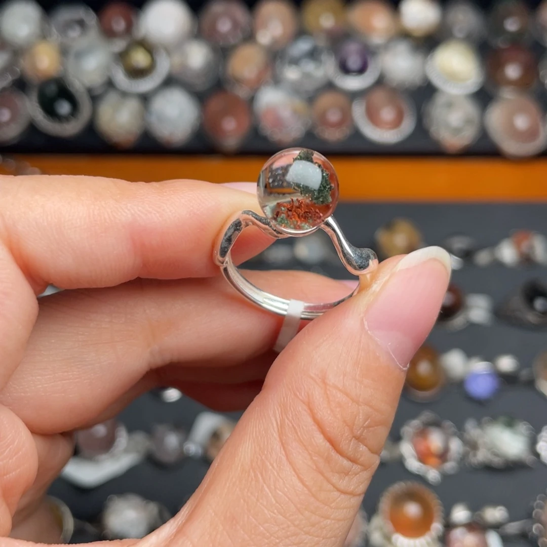 水晶戒指银S925镶嵌