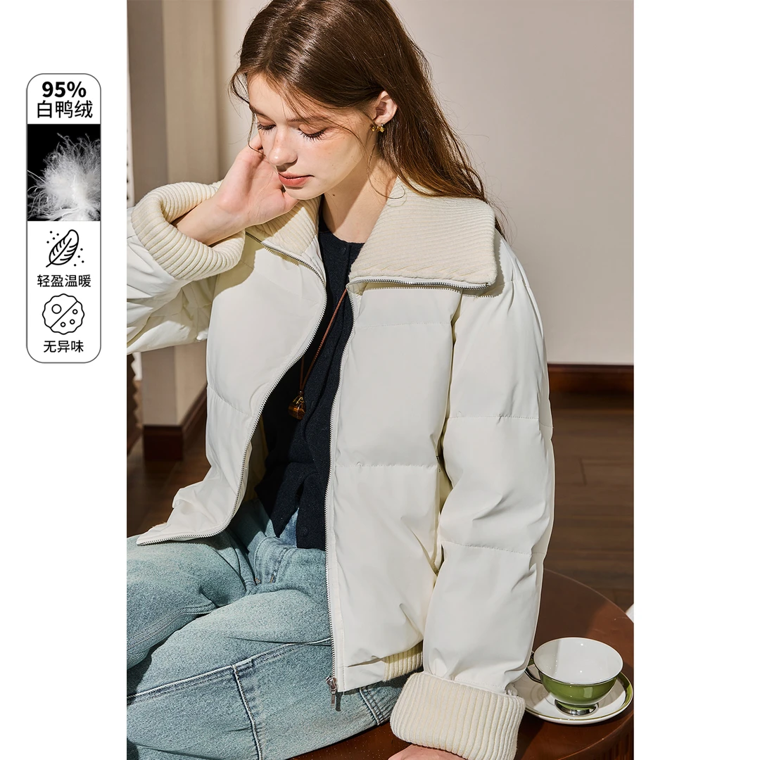 【95白鸭绒】库恩玛维甜酷少女感羽绒服女2025年冬季新款保暖外套