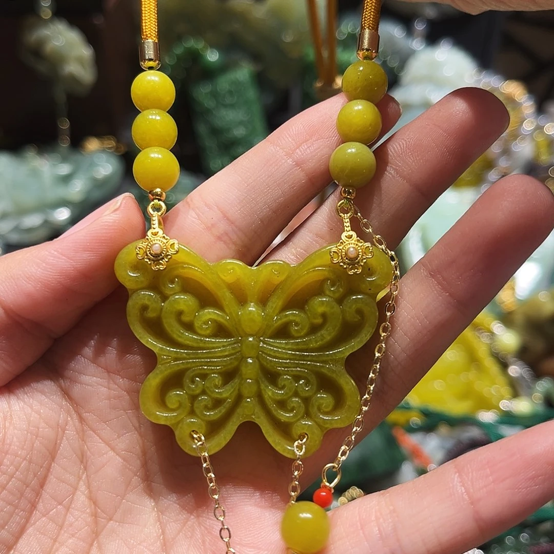 未镶嵌岫玉毛衣链