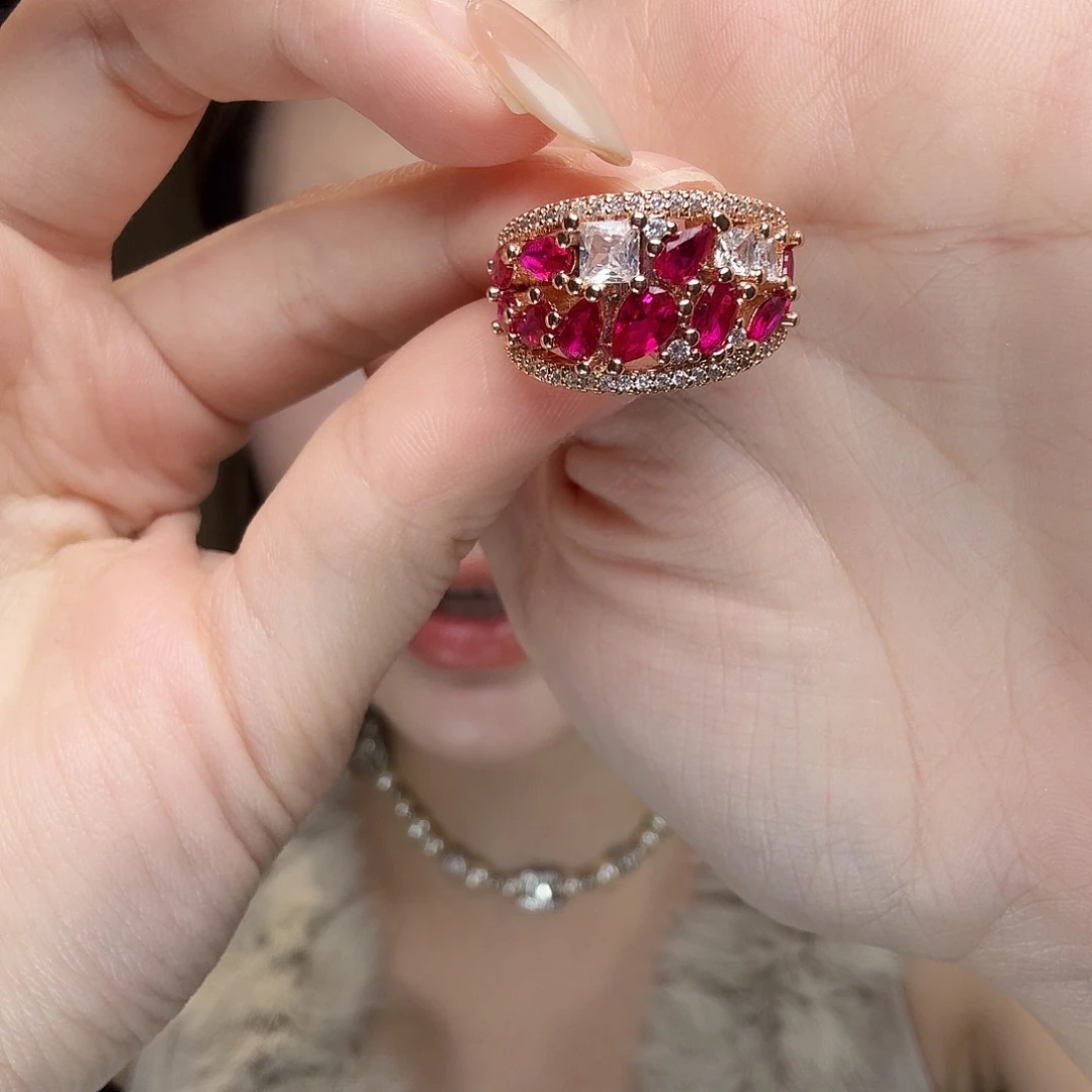 大理石纯铜显白戒指