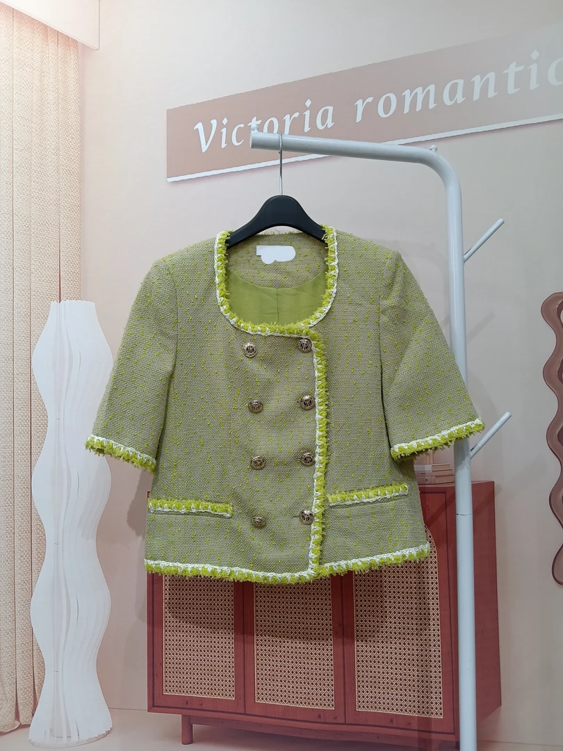 短款香风外套绿色