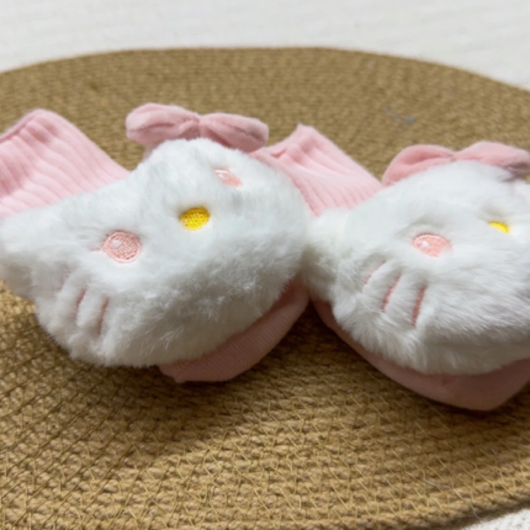 大脸Kitty中筒袜（可换薄款花边袜）