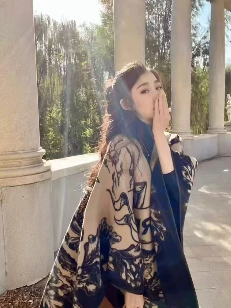 冬季羊绒羊毛百搭保暖围巾