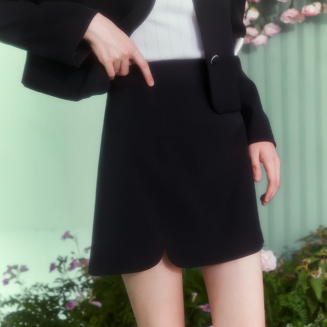 2176【金拐子专属】糖力弧形花瓣下摆半身裙短裙TWECB52176