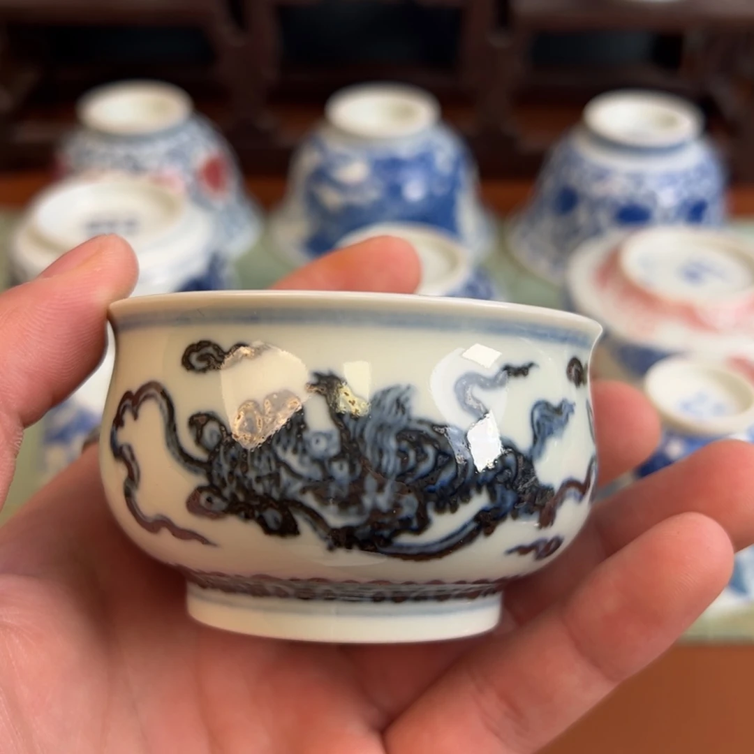 瓷片大**壶景德镇茶器手工手绘