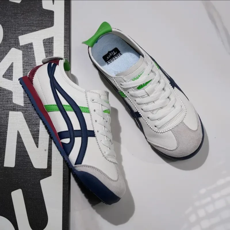 【明星同款】春夏季新款时尚百搭真皮休闲运动鞋男女情侣低帮阿甘鞋