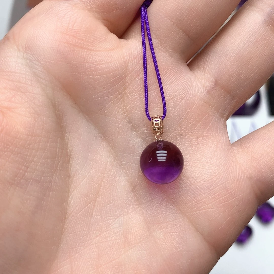 18K金镶嵌吊坠(赠链)紫晶L