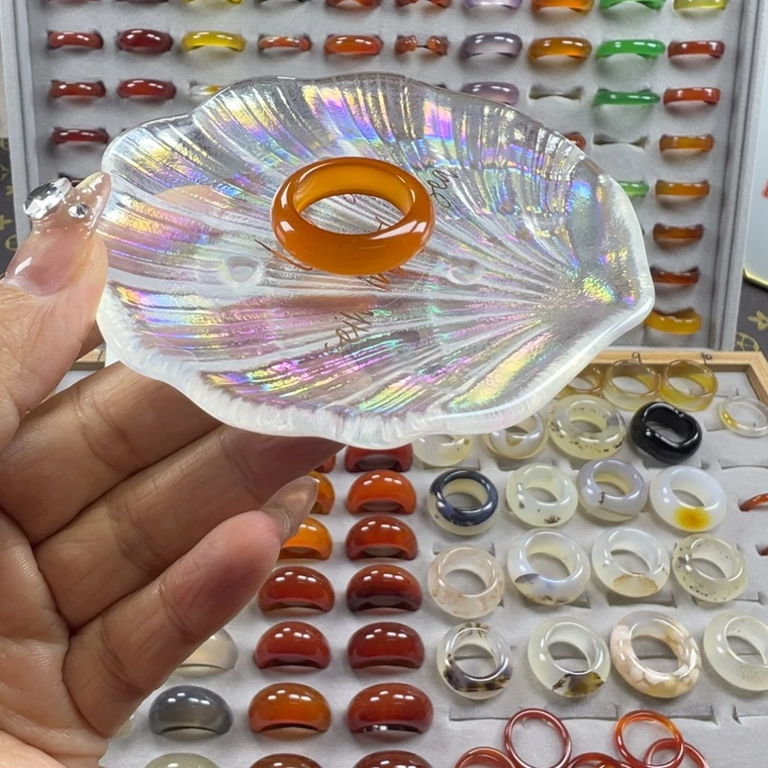 玛瑙/玉髓未镶嵌戒指B11不退换19.9港23