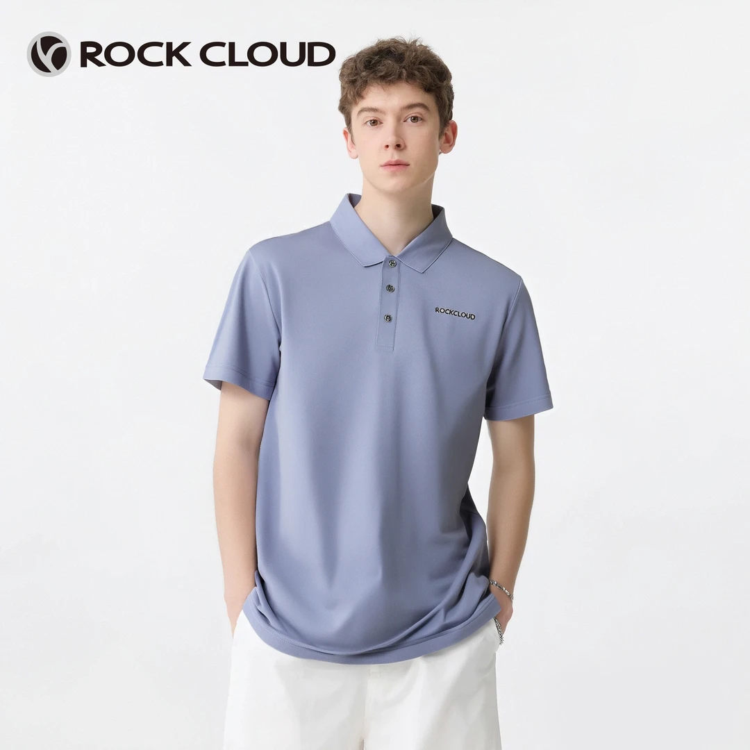 RockCloud/岩云夏季户外运动透气珠地POLO衫男子上衣休闲