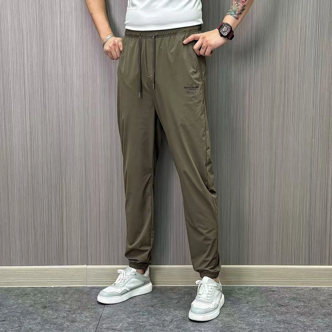 【36010】夏季新款 男士户外休闲 透气弹力束脚登山冰丝 休闲速干裤