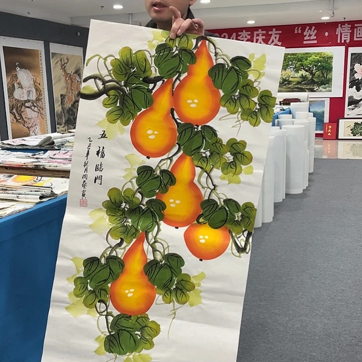 国画今天上午国画作品展示