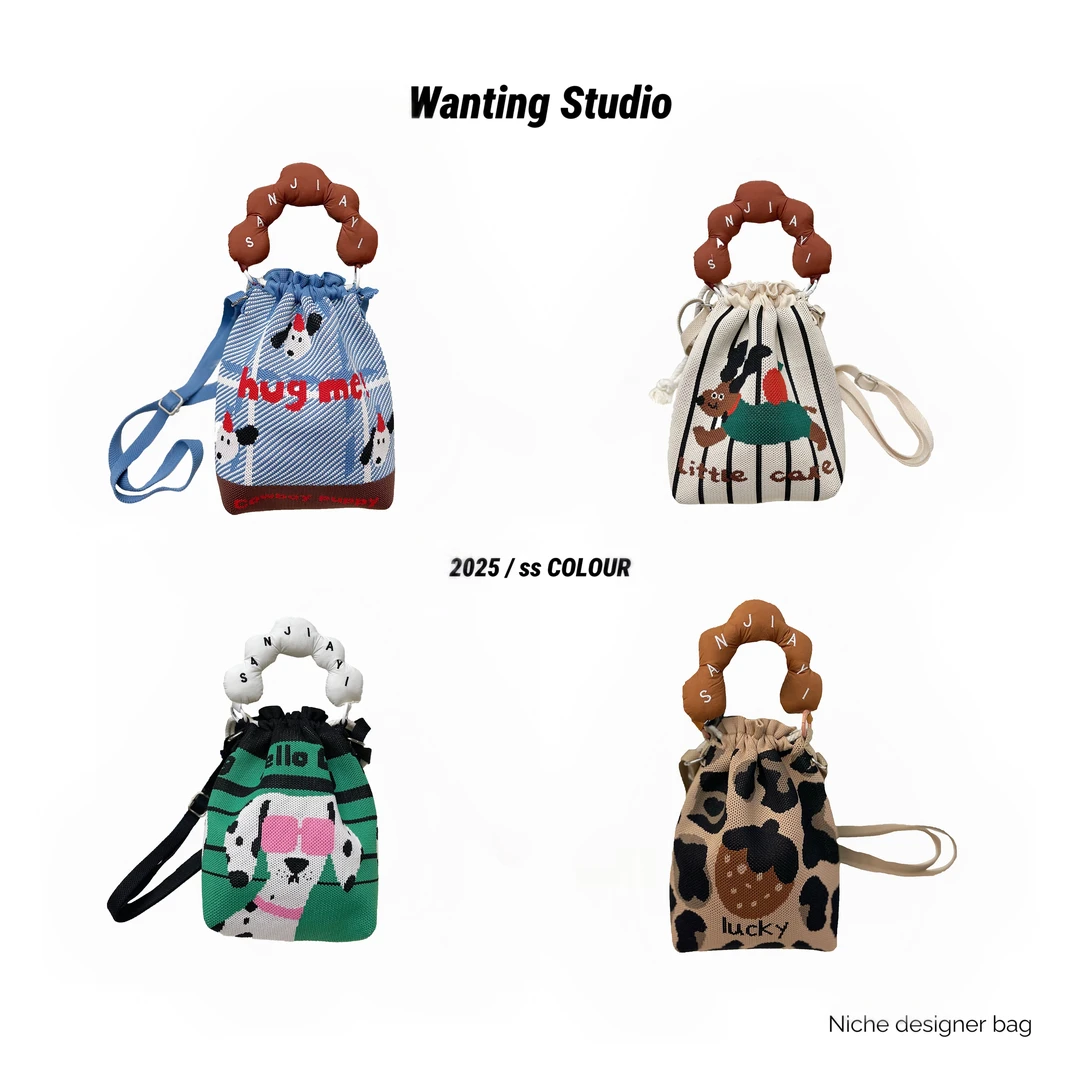 春夏小众原创插画师联名款手机包可爱百搭小包包个性休闲斜挎包