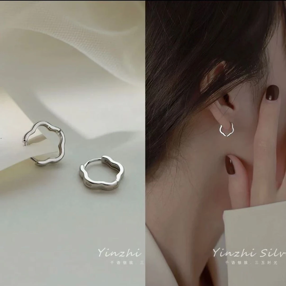 合金耳饰 花花耳扣耳环女2025年小众设计耳钉饰高级感养耳洞耳圈