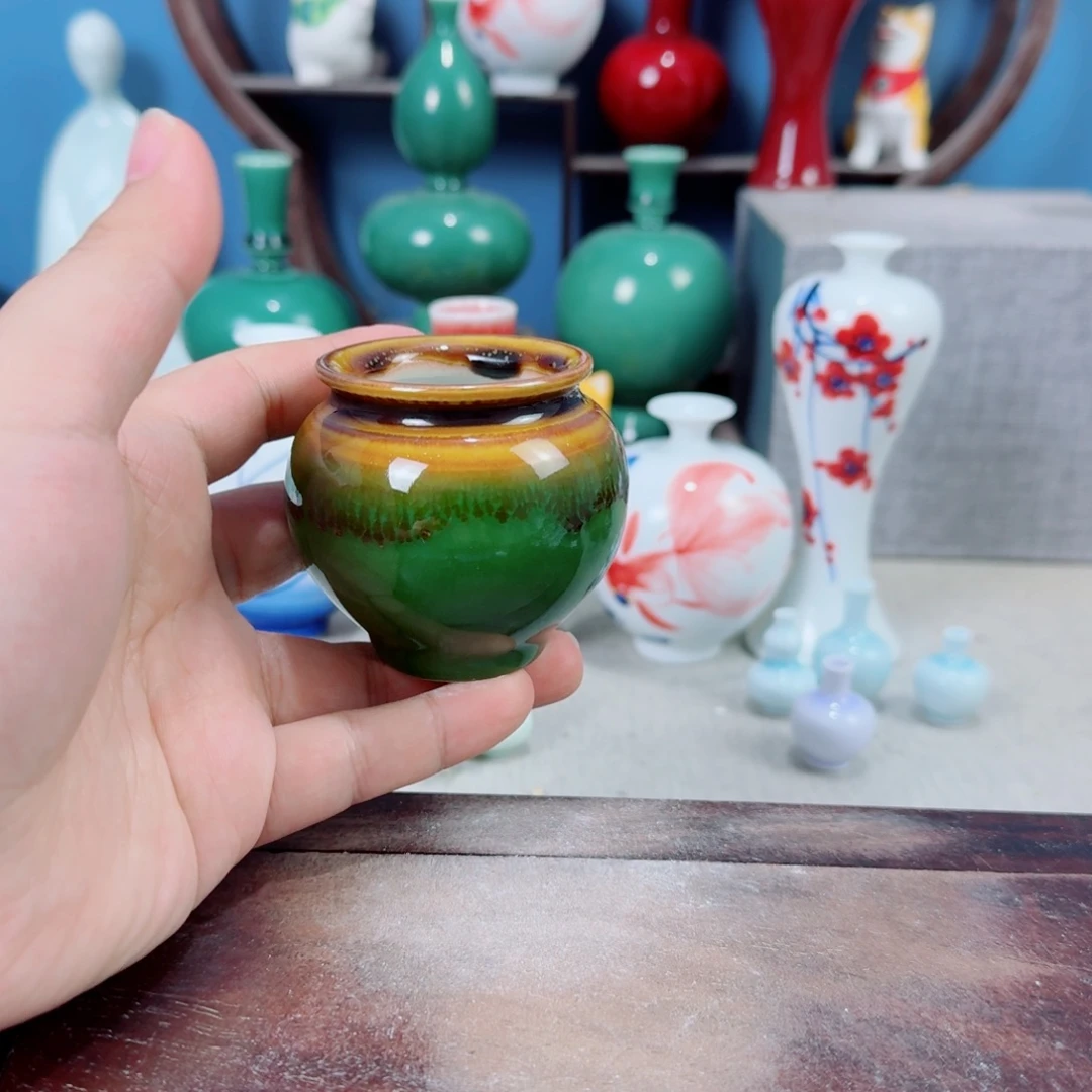 陶瓷手工小花器摆件