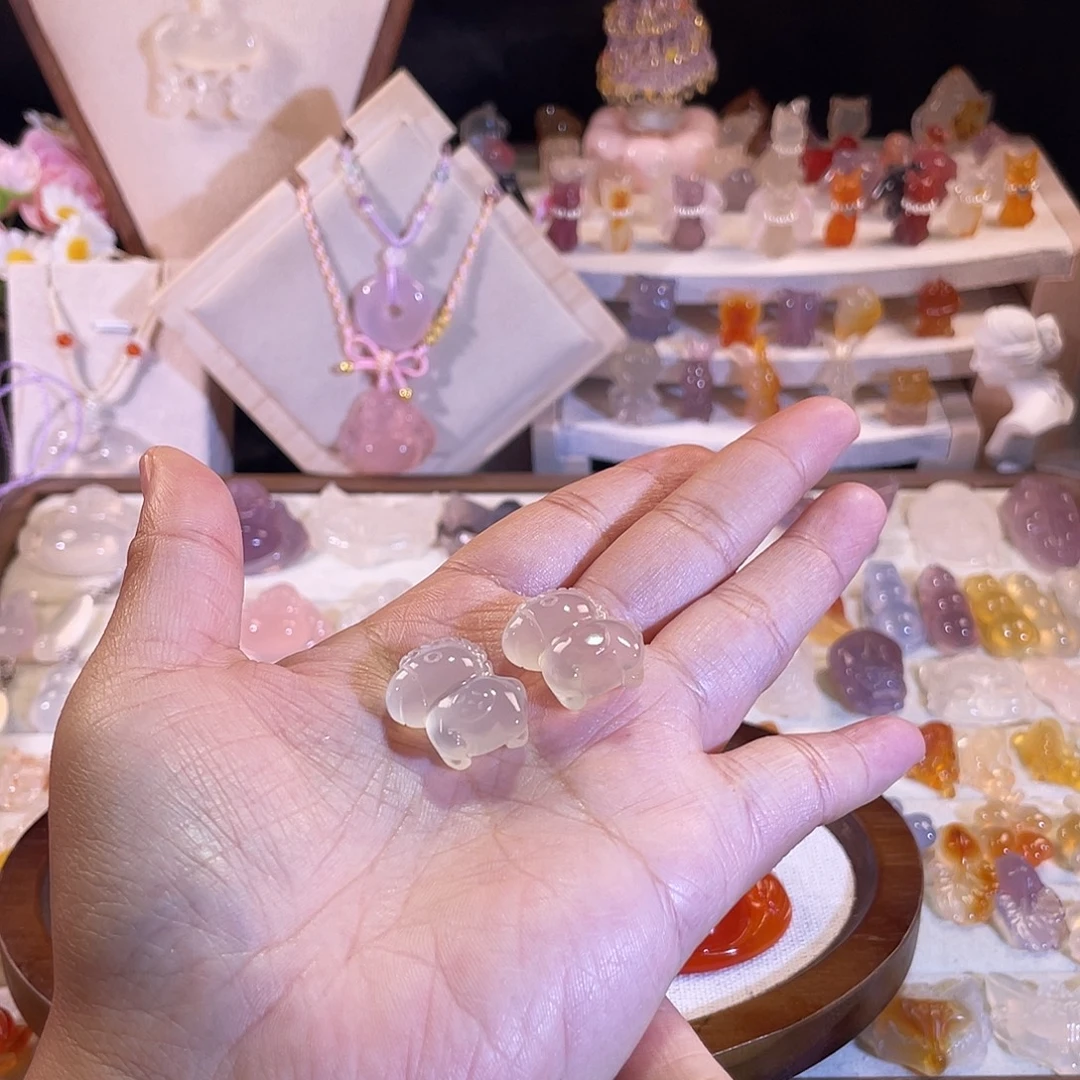 柠***萌玛瑙/玉髓未镶嵌颈饰