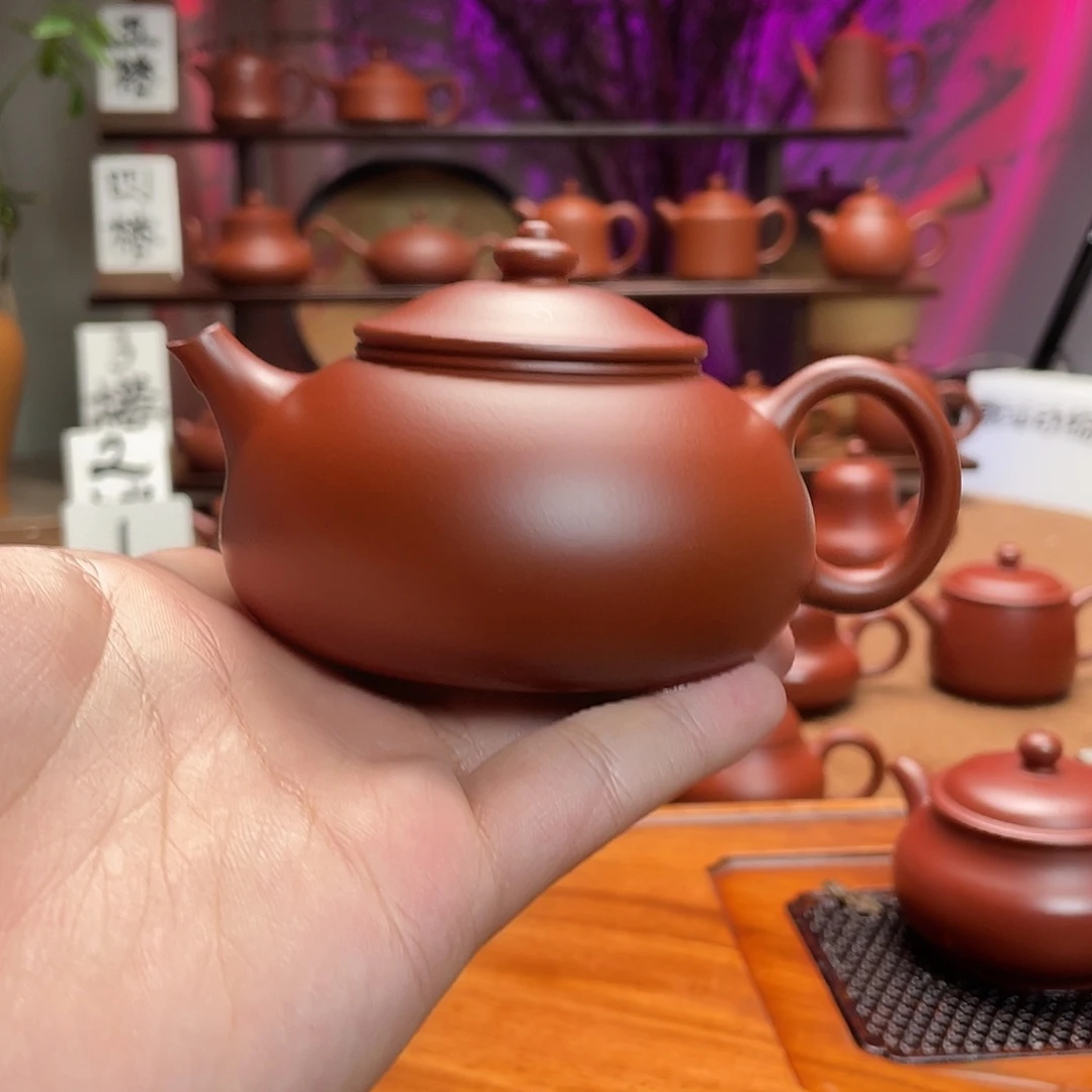 紫砂茶壶杨**意寒江手拉壶