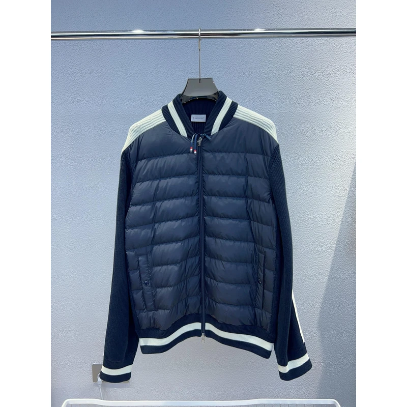 现货Moncler盟可睐 9B00006 厚款拼色针织拼接羽绒服
