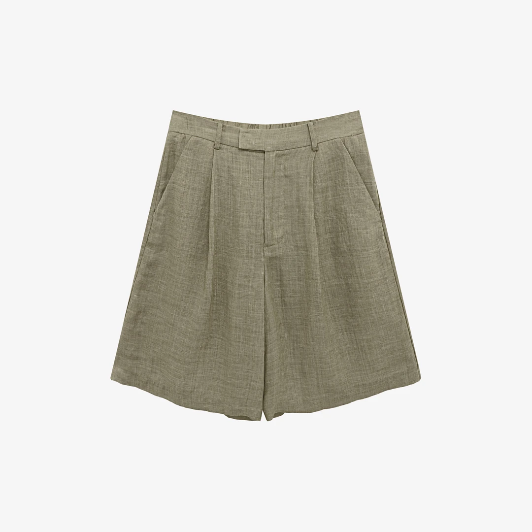 印染休闲风时尚裤子设计师复古风短裤 --JKK000314  【阿邱时尚社】