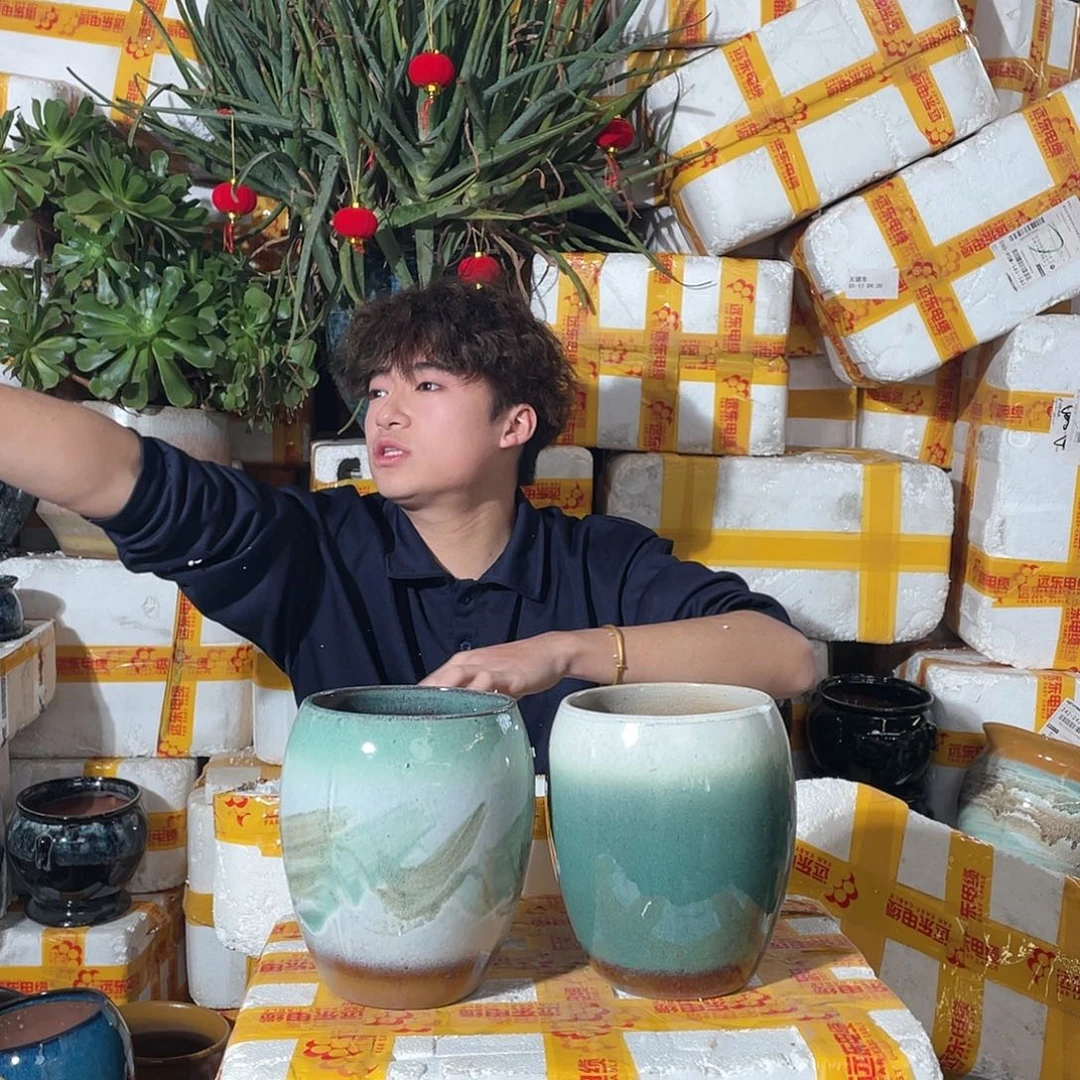 红陶宜兴紫砂花盆