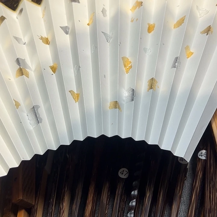 怀***谦扇子扇面一张撒金面