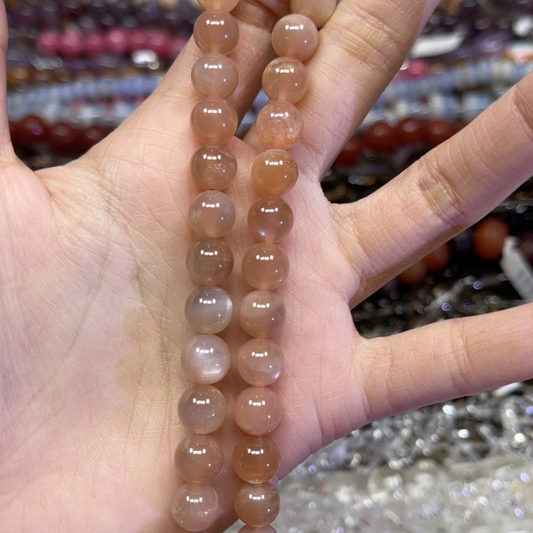 玛瑙/玉髓散珠橙月光卡8.6一条