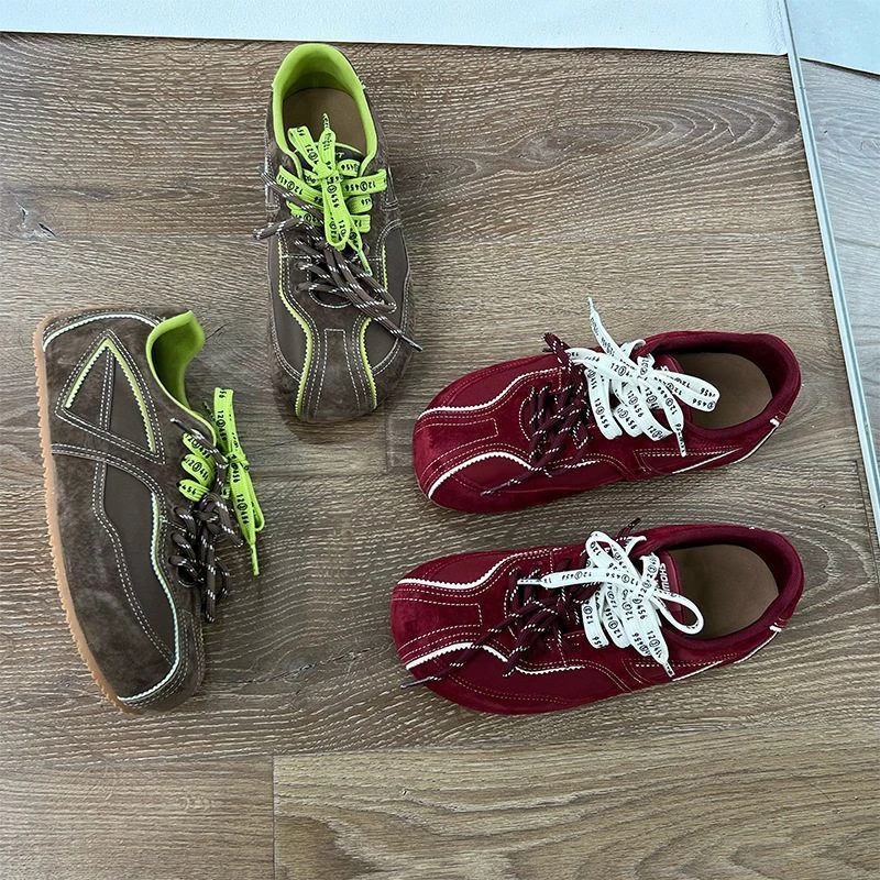 鞋头真皮鞋新款巴拉女德训卡皮休闲运动鞋百搭阿甘鞋女款秋季202