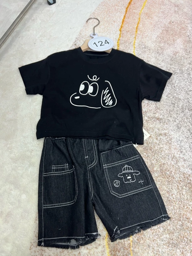 波比kids童装 简笔画小狗T