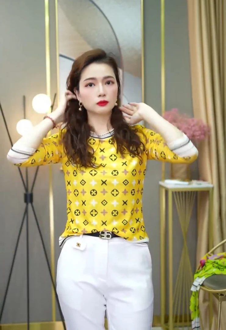 【柔柔推荐】2025春新款时尚长袖休闲通勤拼色5506