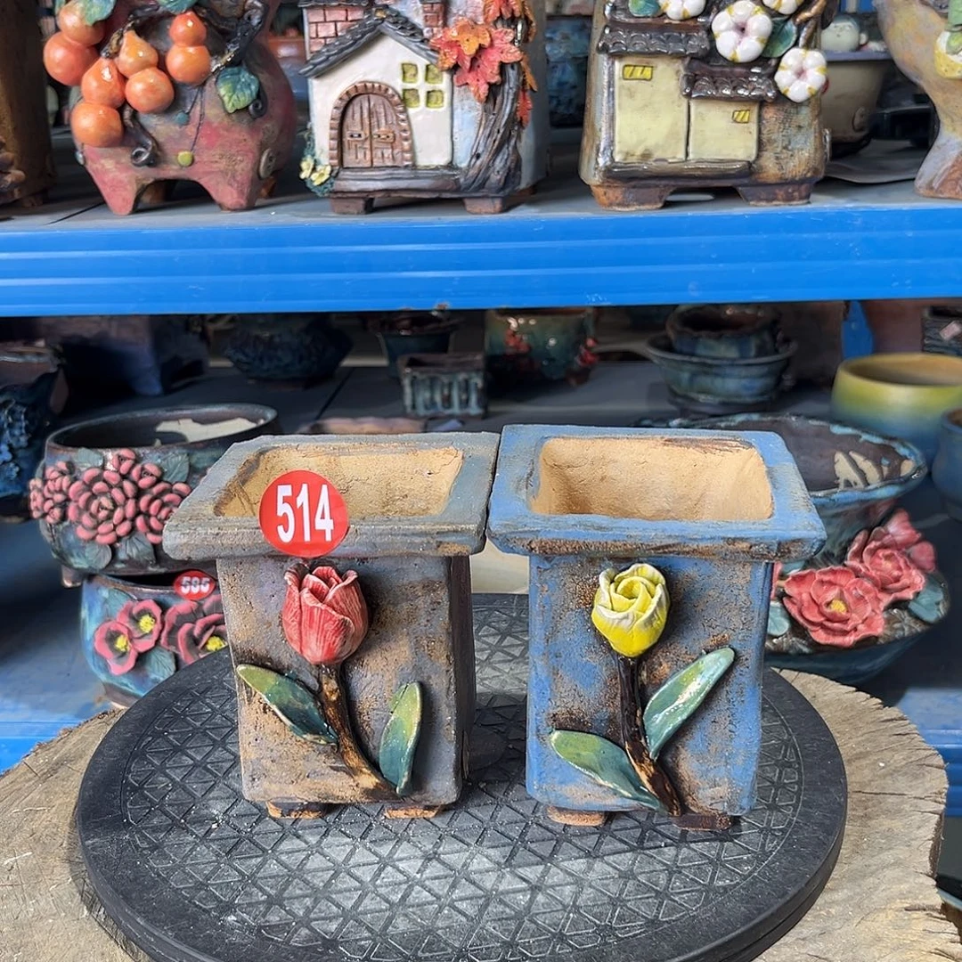 微瑕514 号陶然花器手工花盆