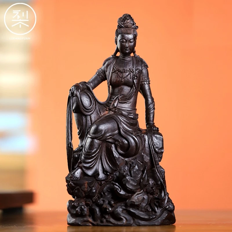 梨香院如意自在妙善观音印度小叶紫檀大摆件檀香紫檀客厅玄关案几