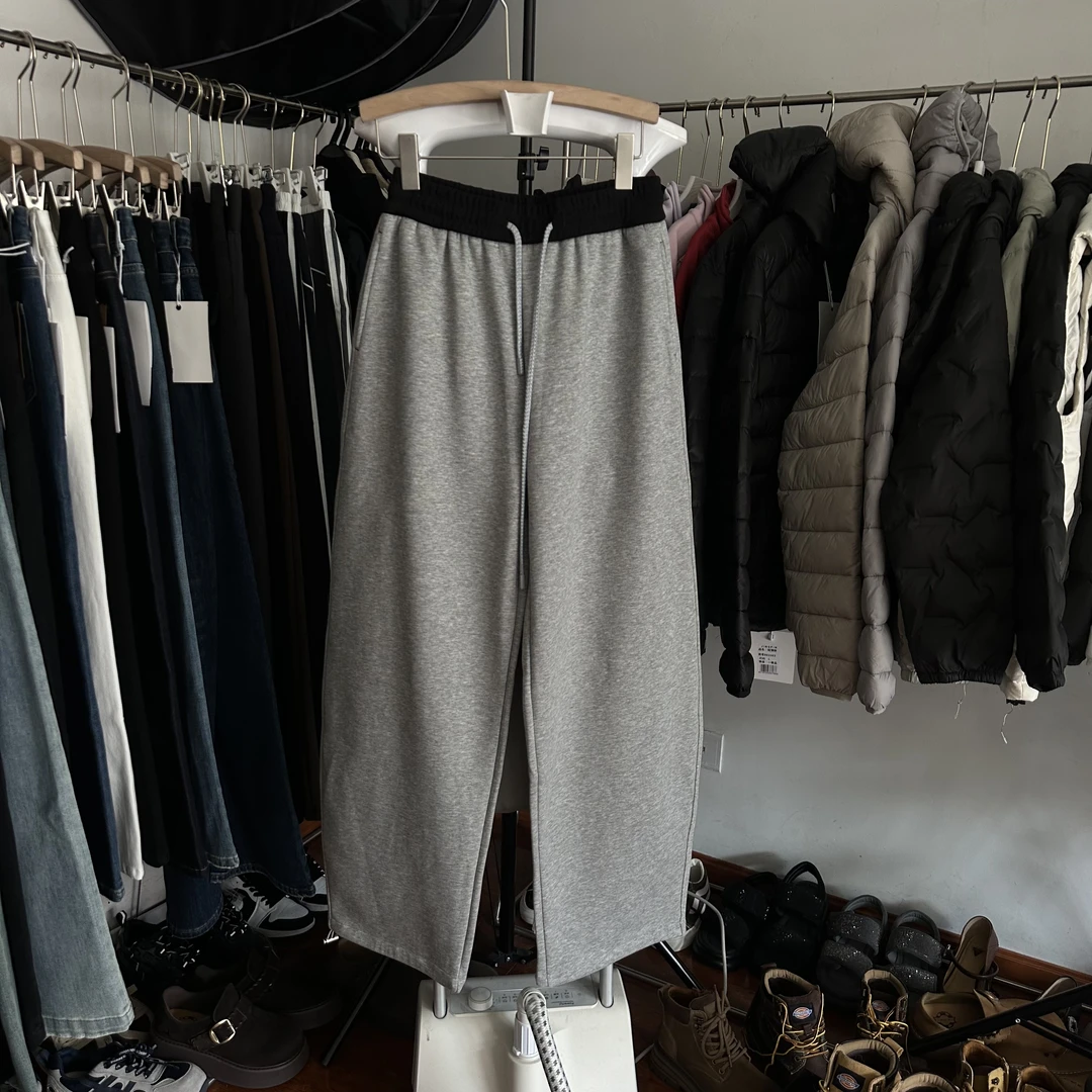 621瑜伽裤女高腰直筒抽绳宽松垂感运动长裤