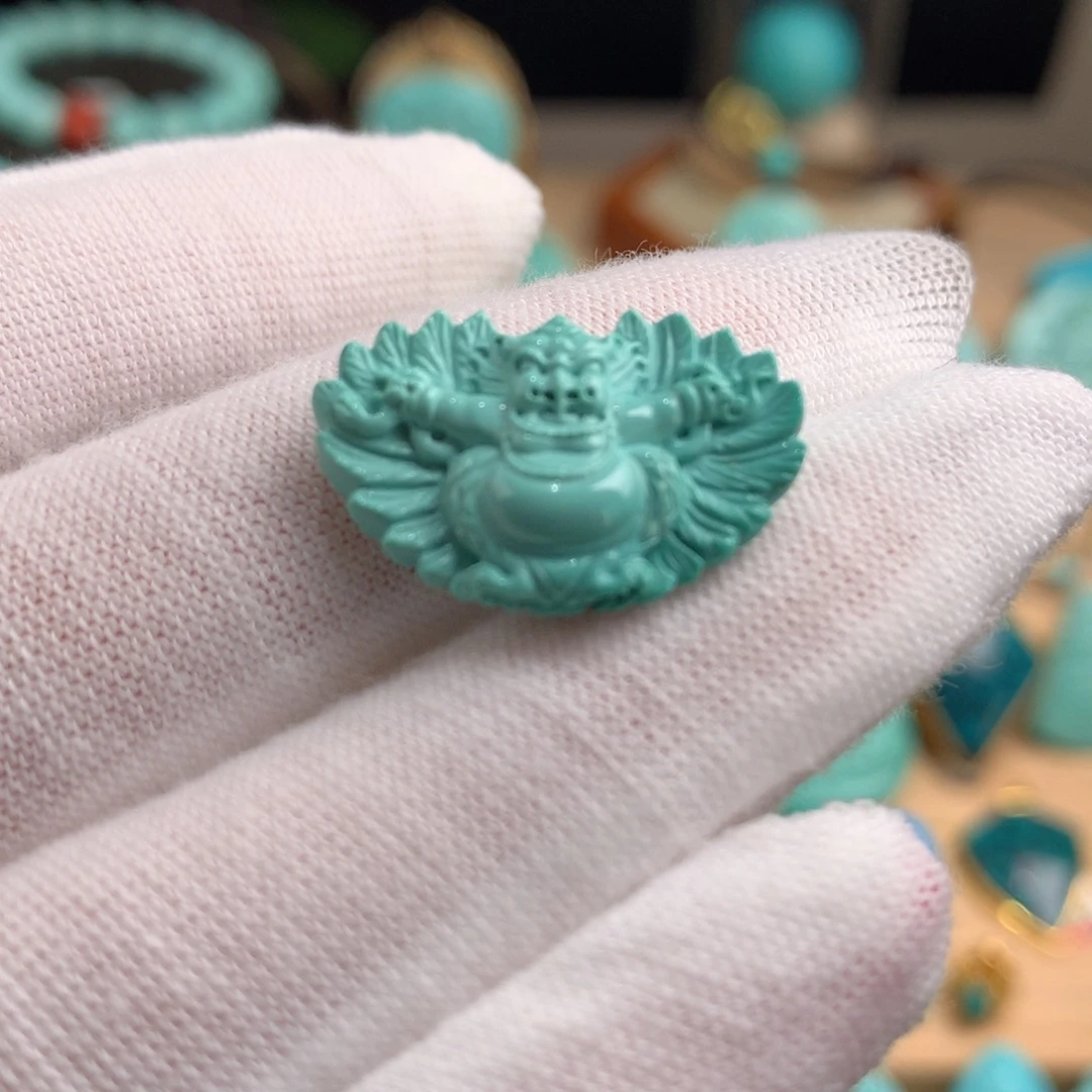 绿松石未镶嵌大鹏鸟