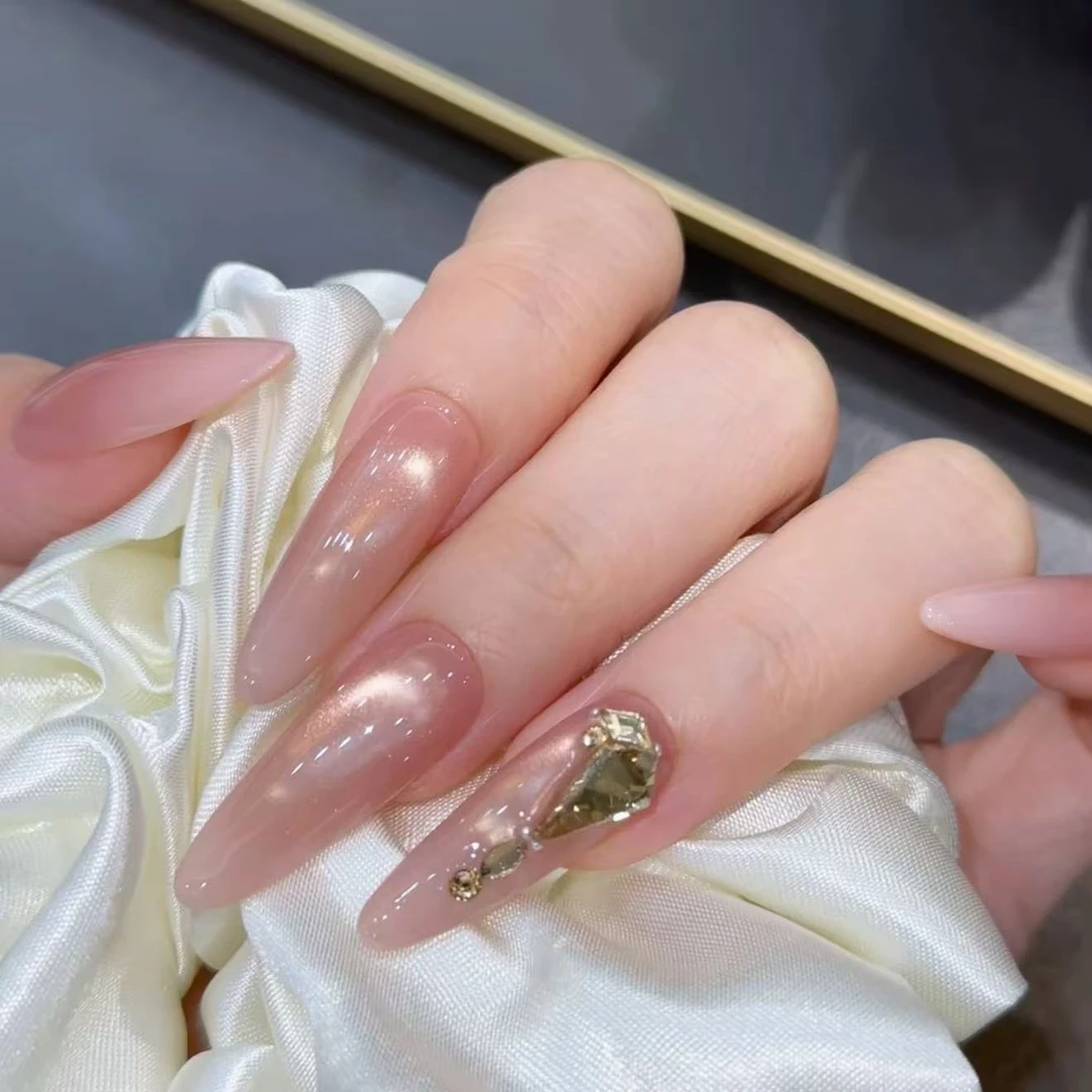 金山银山 施家全华 纯手工定制穿戴甲美甲成品美甲贴片10片