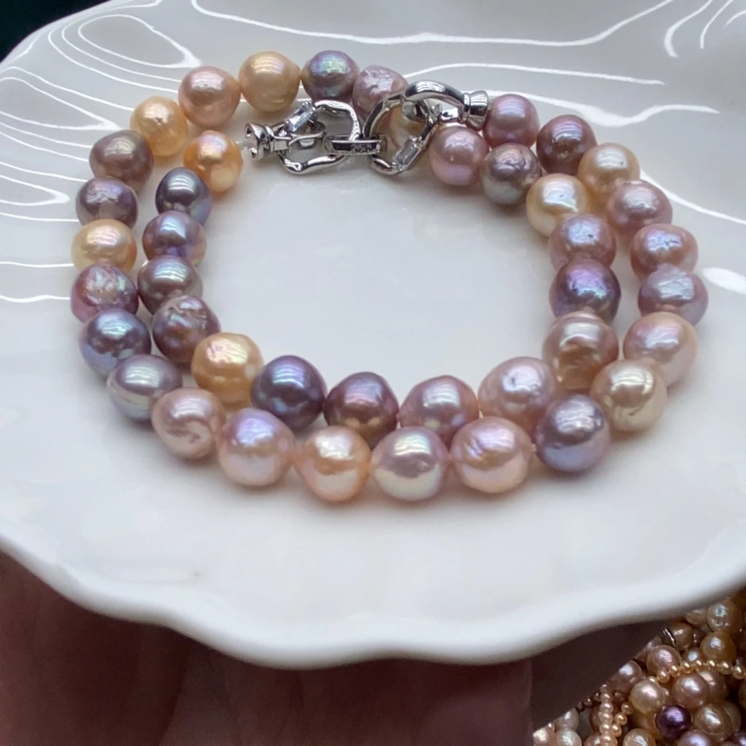 银S925镶嵌天然淡水珍珠无人工干预淡水珍珠5