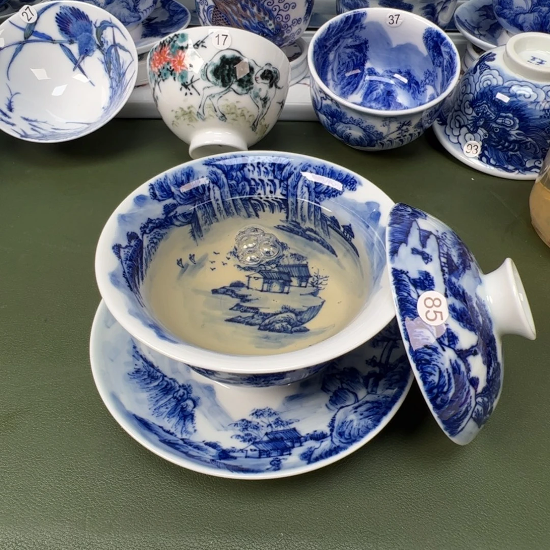 陶瓷景德镇纯手工纯手绘茶具木木85