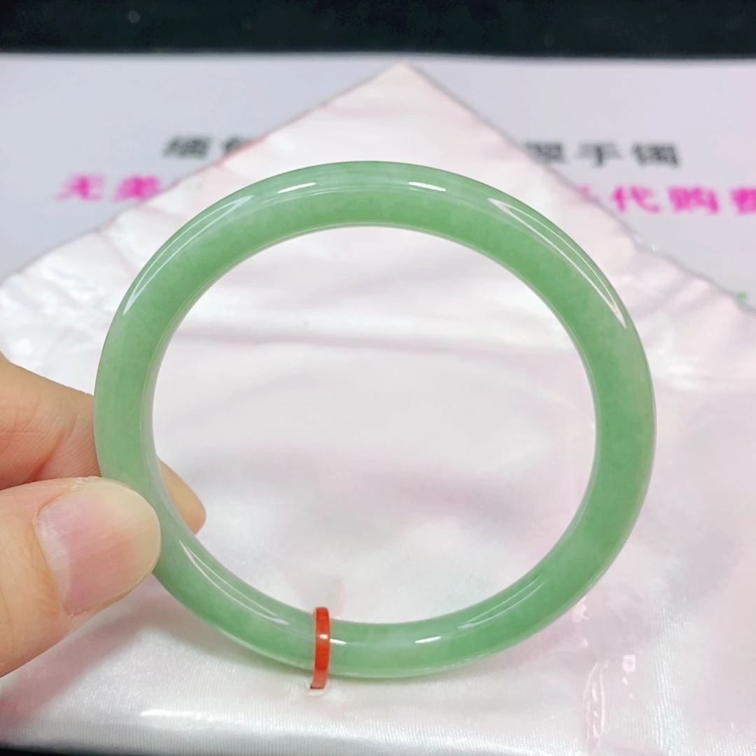 未镶嵌手镯翡翠53-55圈口圆条
