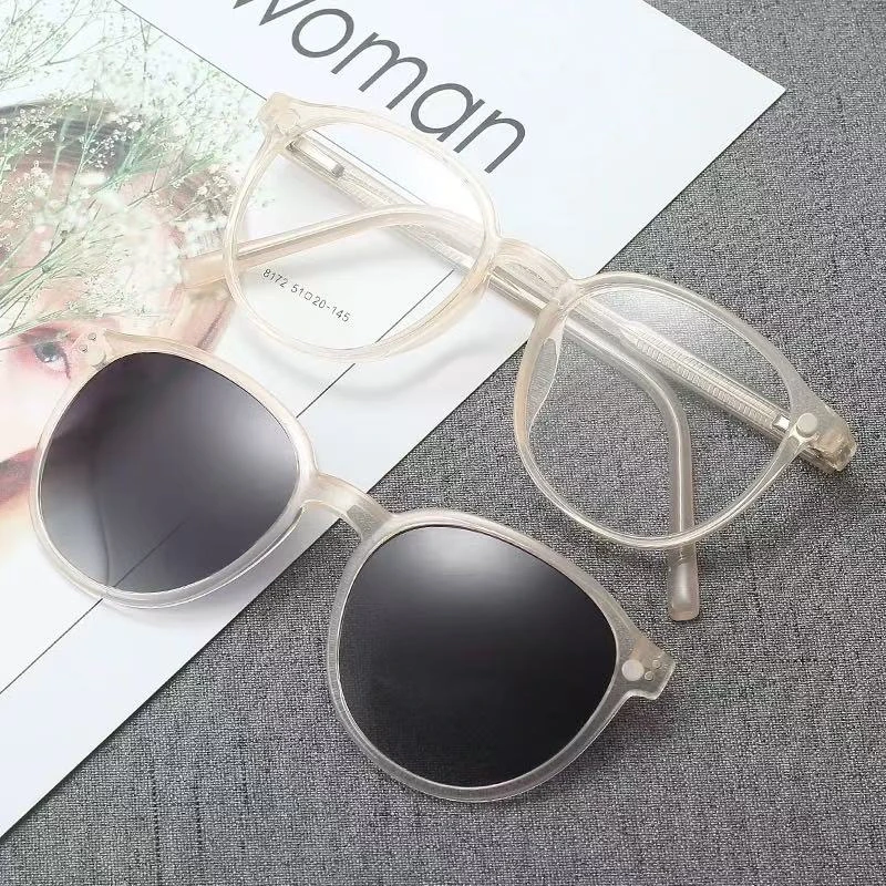 型号8172韩系套镜近视太阳镜女墨镜夹片式磁吸眼镜开车偏光镜两用