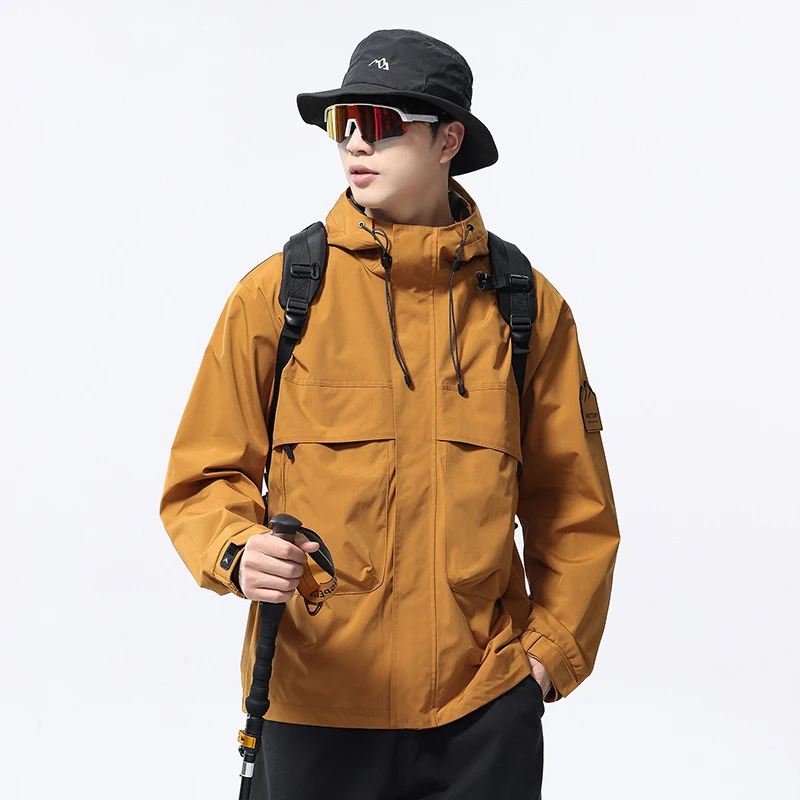 Pepsi百事早春防水夹克休闲百搭带帽时尚潮流工装风男女外套F0918